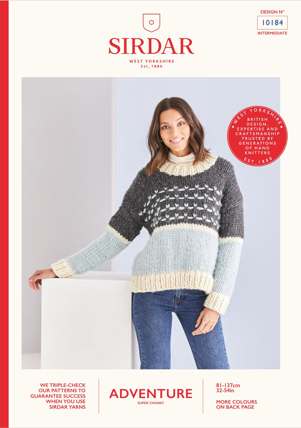 Sirdar Sweater Knitting Pattern in Super Chunky 10184P PDF DOWNLOAD