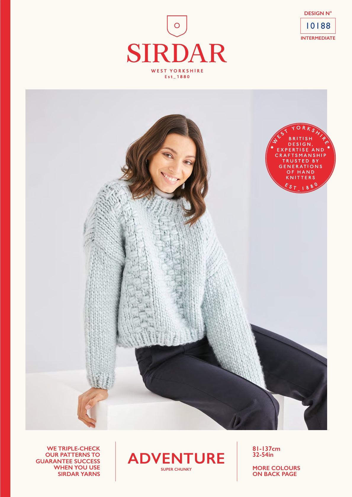 Sirdar Sweater Knitting Pattern in Super Chunky 10188P PDF DOWNLOAD