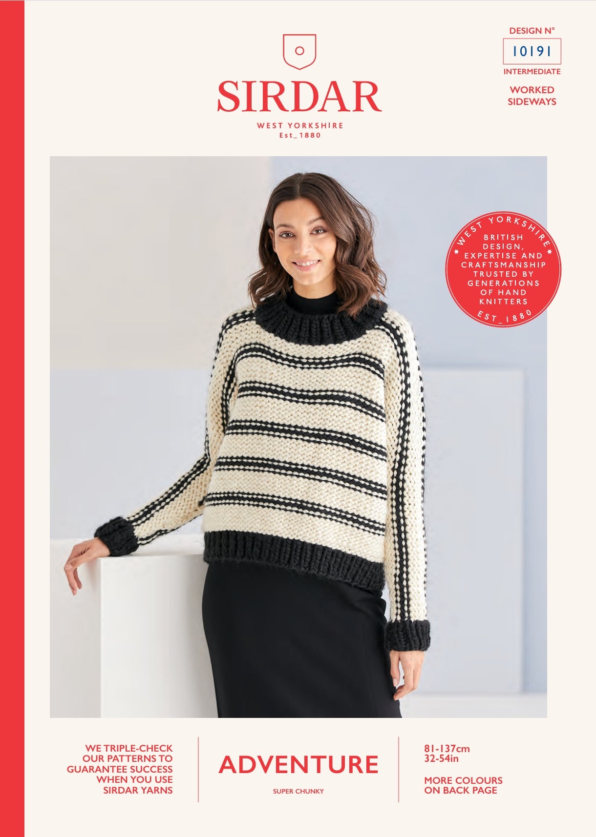 Sirdar Sweater Knitting Pattern in Super Chunky 10191P PDF DOWNLOAD