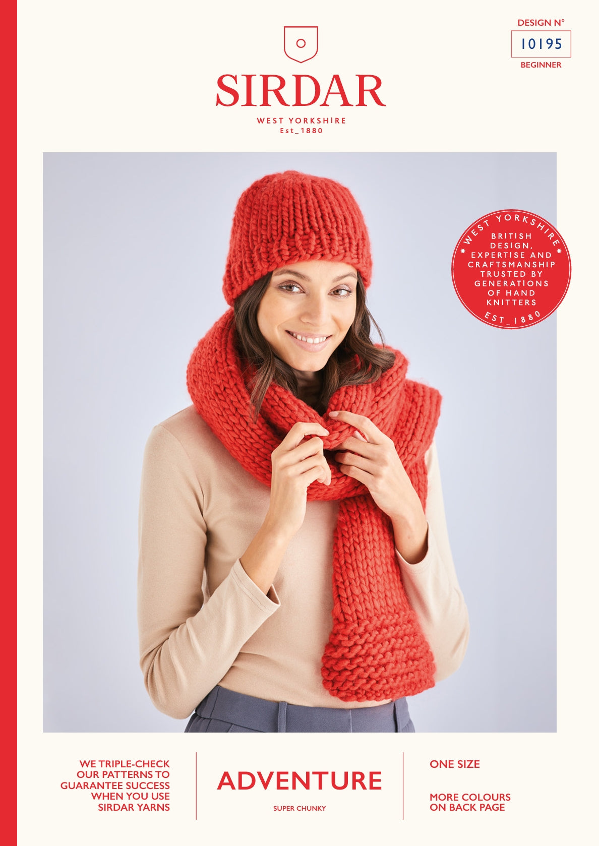 Sirdar Hat & Scarf Knitting Pattern in Super Chunky 10195P PDF DOWNLOAD