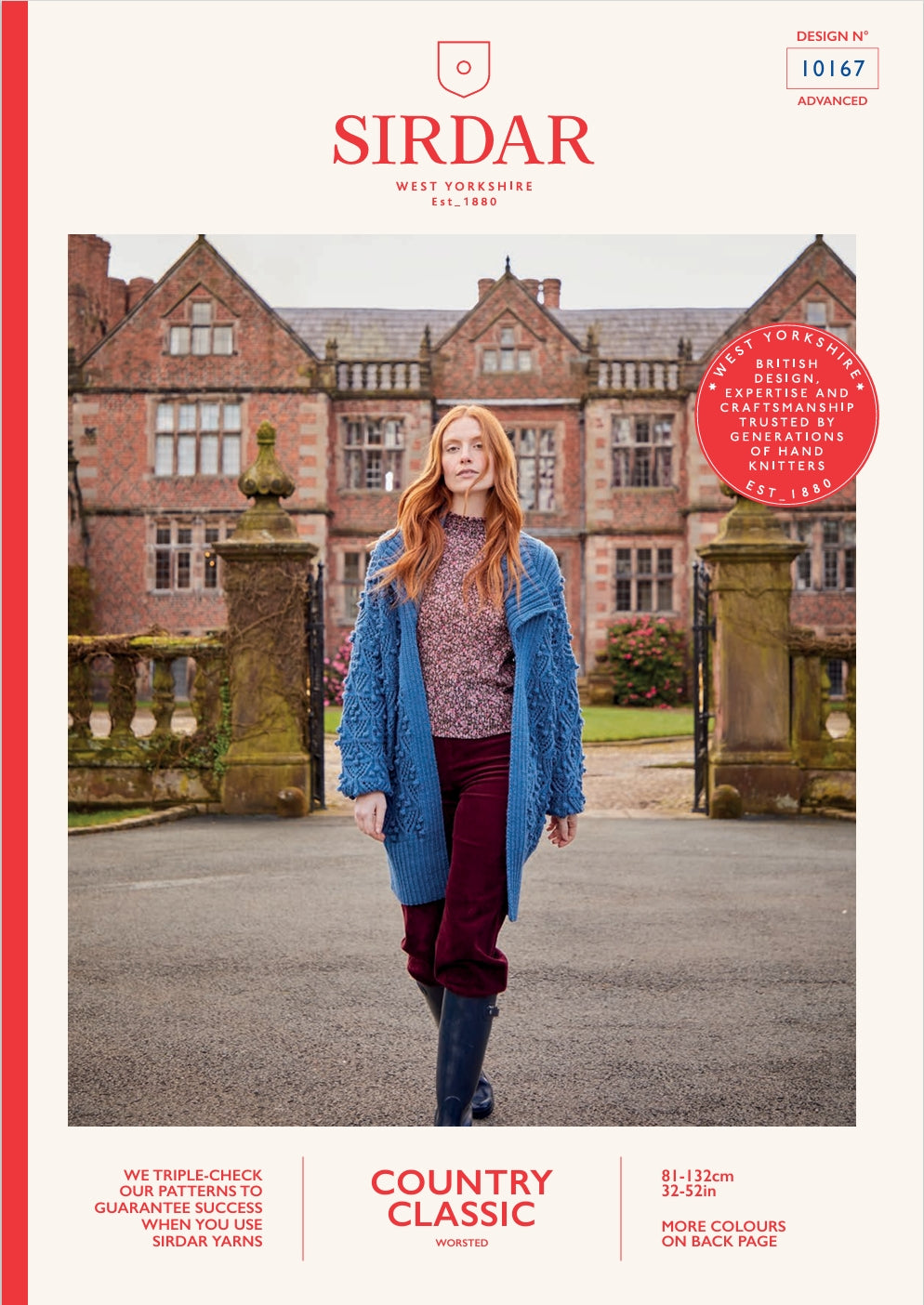 Sirdar Long Cardigan Knitting Pattern in Worsted 10167P PDF DOWNLOAD
