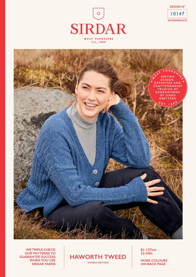 Sirdar Cardigan Knitting Pattern in DK 10147P PDF DOWNLOAD