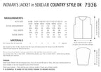Sirdar Woman's Jacket Knitting Pattern in Country Style DK 7936P PDF DOWNLOAD