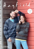 Hayfield Sweaters Knitting Pattern in Hayfield Illusion DK 7933P PDF DOWNLOAD