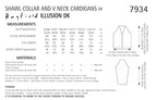 Hayfield Shawl Collar and V Neck Cardigans Knitting Pattern in Hayfield Illusion DK 7934P PDF DOWNLOAD