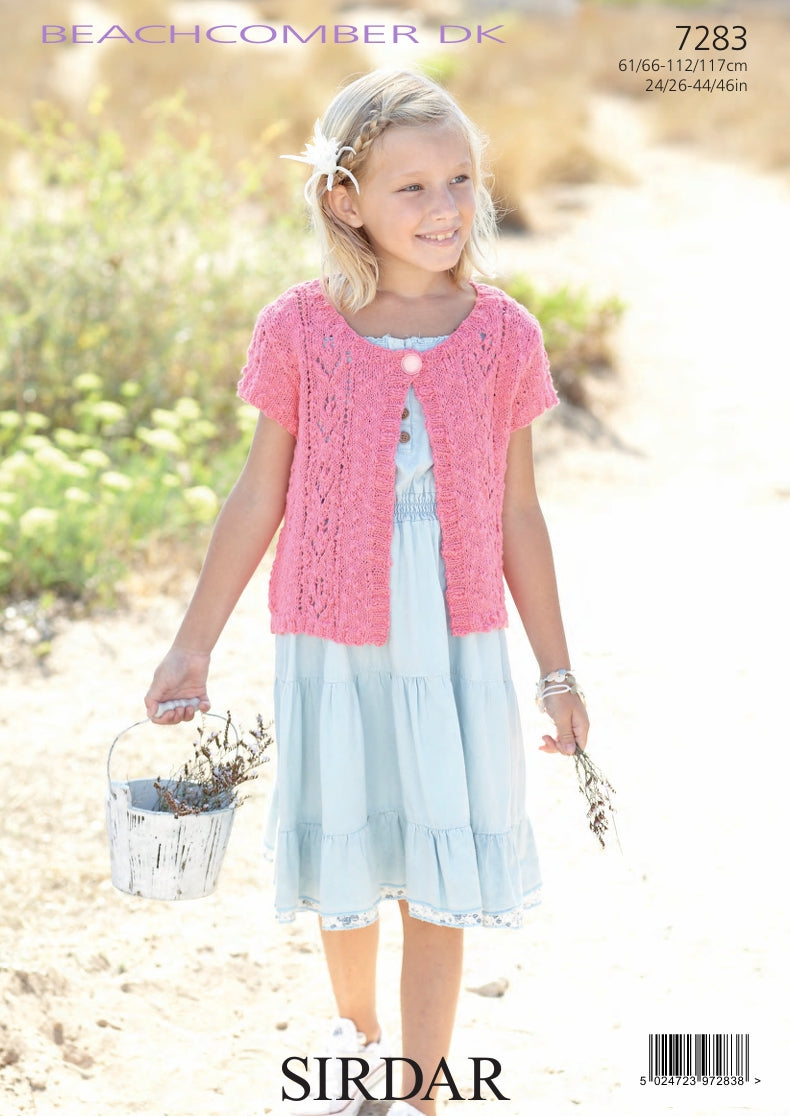 Sirdar Cardigans Knitting Pattern in Sirdar Beachcomber DK 7283P PDF DOWNLOAD