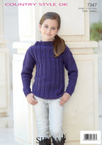 Sirdar Sweater and Sleeveless Top Knitting Pattern in Sirdar Country Style DK 7347P PDF DOWNLOAD