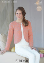 Sirdar Ladys Bolero Knitting Pattern in Sirdar Soukie DK 7358P PDF DOWNLOAD