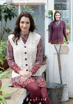 Hayfield Waistcoat and Cardigan Knitting Pattern in Hayfield Bonus Aran Tweed 7369P PDF DOWNLOAD