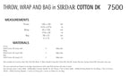 Sirdar Throw, Wrap and Bag Knitting Pattern in Sirdar Cotton DK 7500P PDF DOWNLOAD