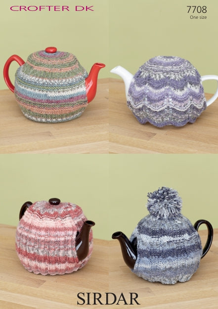 Sirdar Teacosies Knitting Pattern in Sirdar Crofter DK 7708P PDF DOWNLOAD