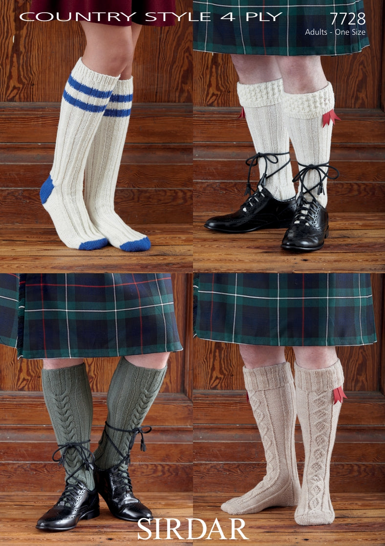 Sirdar Socks Knitting Pattern in Sirdar Country Style 4ply 7728P PDF DOWNLOAD