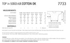 Sirdar Top Knitting Pattern in Sirdar Cotton DK 7733P PDF DOWNLOAD