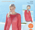 Sirdar Top Crochet Pattern in Sirdar Cotton DK 7737P PDF DOWNLOAD