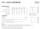 Sirdar Top Crochet Pattern in Sirdar Cotton DK 7737P PDF DOWNLOAD