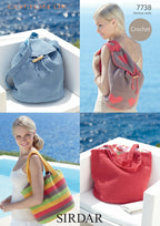Sirdar Bags Crochet Pattern in Sirdar Cotton DK 7738P PDF DOWNLOAD