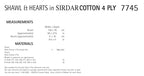 Sirdar Shawl and Hearts Knitting Pattern in Sirdar Cotton 4ply 7745P PDF DOWNLOAD
