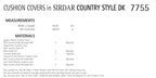 Sirdar Cushion Covers Knitting Pattern in Sirdar Country Style DK 7755P PDF DOWNLOAD