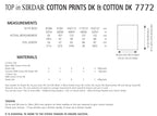 Sirdar Top Knitting Pattern in Sirdar Cotton Prints and Cotton DK 7772P PDF DOWNLOAD