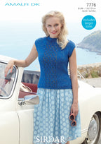 Sirdar Tops Knitting Pattern in Sirdar Amalfi DK 7776P PDF DOWNLOAD
