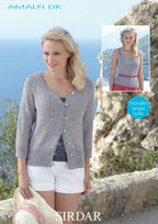 Sirdar Cardigan and Vests Knitting Pattern in Sirdar Amalfi DK 7777P PDF DOWNLOAD