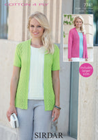 Sirdar Jacket Knitting Pattern in Sirdar Cotton 4ply 7741P PDF DOWNLOAD