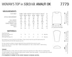 Sirdar Top Knitting Pattern in Sirdar Amalfi DK 7779P PDF DOWNLOAD