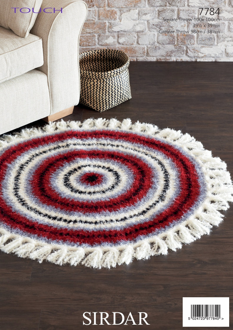 Sirdar Throws Knitting Pattern in Sirdar Touch 7784P PDF DOWNLOAD