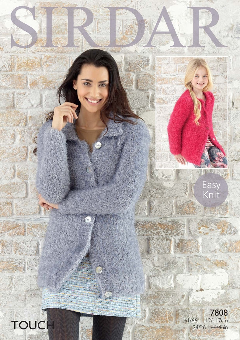 Sirdar Cardigans Knitting Pattern in Sirdar Touch 7808P PDF DOWNLOAD