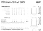 Sirdar Cardigans Knitting Pattern in Sirdar Touch 7808P PDF DOWNLOAD