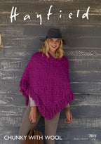 Hayfield Poncho Knitting Pattern in Hayfield Chunky with Wool 7810P PDF DOWNLOAD