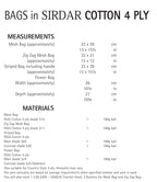 Sirdar Bags Crochet Pattern in Sirdar Cotton 4ply 7820P PDF DOWNLOAD