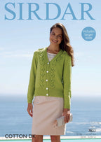Sirdar Cardigan Knitting Pattern in Sirdar Cotton DK 7823P PDF DOWNLOAD