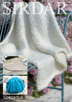 Sirdar Home Accessories Knitting Pattern in Sirdar Gorgeous 7963P PDF DOWNLOAD