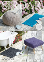 Sirdar Foot Stool Covers and Rugs Knitting Pattern in Sirdar Gorgeous 7965P PDF DOWNLOAD