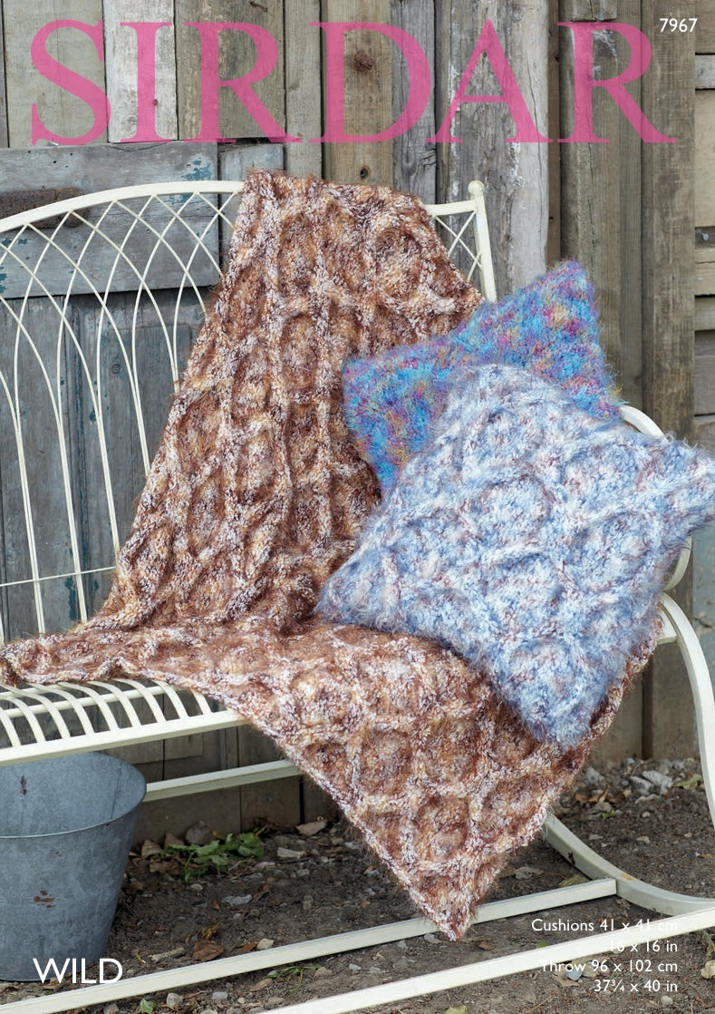 Sirdar Home Accessories Knitting Pattern in Sirdar Wild 7967P PDF DOWNLOAD