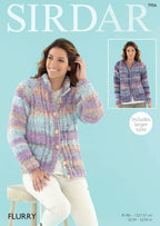 Sirdar Cardigans Knitting Pattern in Flurry Chunky 7956P PDF DOWNLOAD
