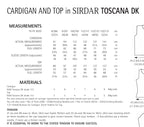 Sirdar Cardigan and Top Knitting Pattern in Sirdar Toscana DK 7975P PDF DOWNLOAD