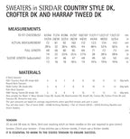 Sirdar Sweaters Knitting Pattern in Country Style DK, Crofter DK and Harrap Tweed DK 7978P PDF DOWNLOAD