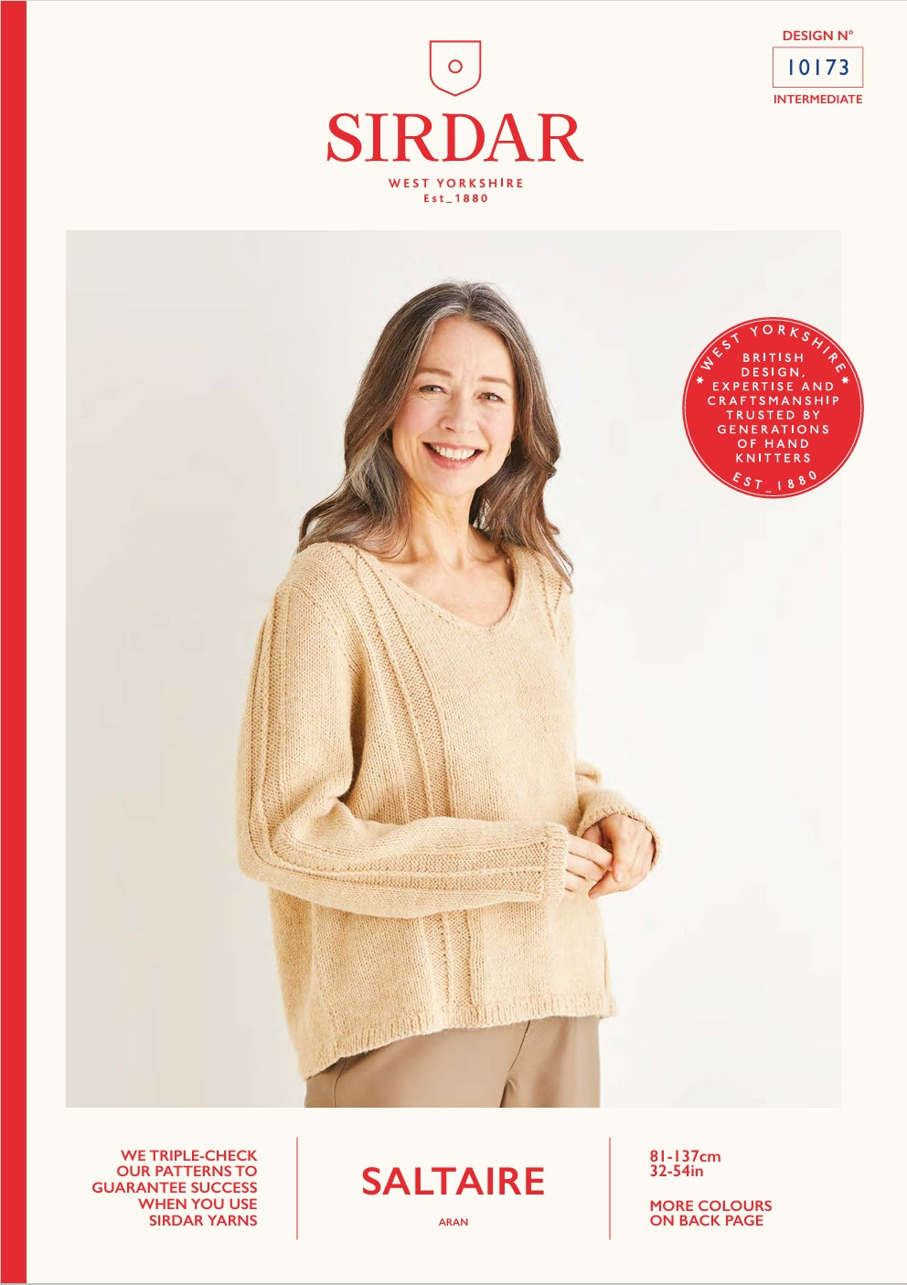 Sirdar Sweater Knitting Pattern in Aran 10173P PDF DOWNLOAD