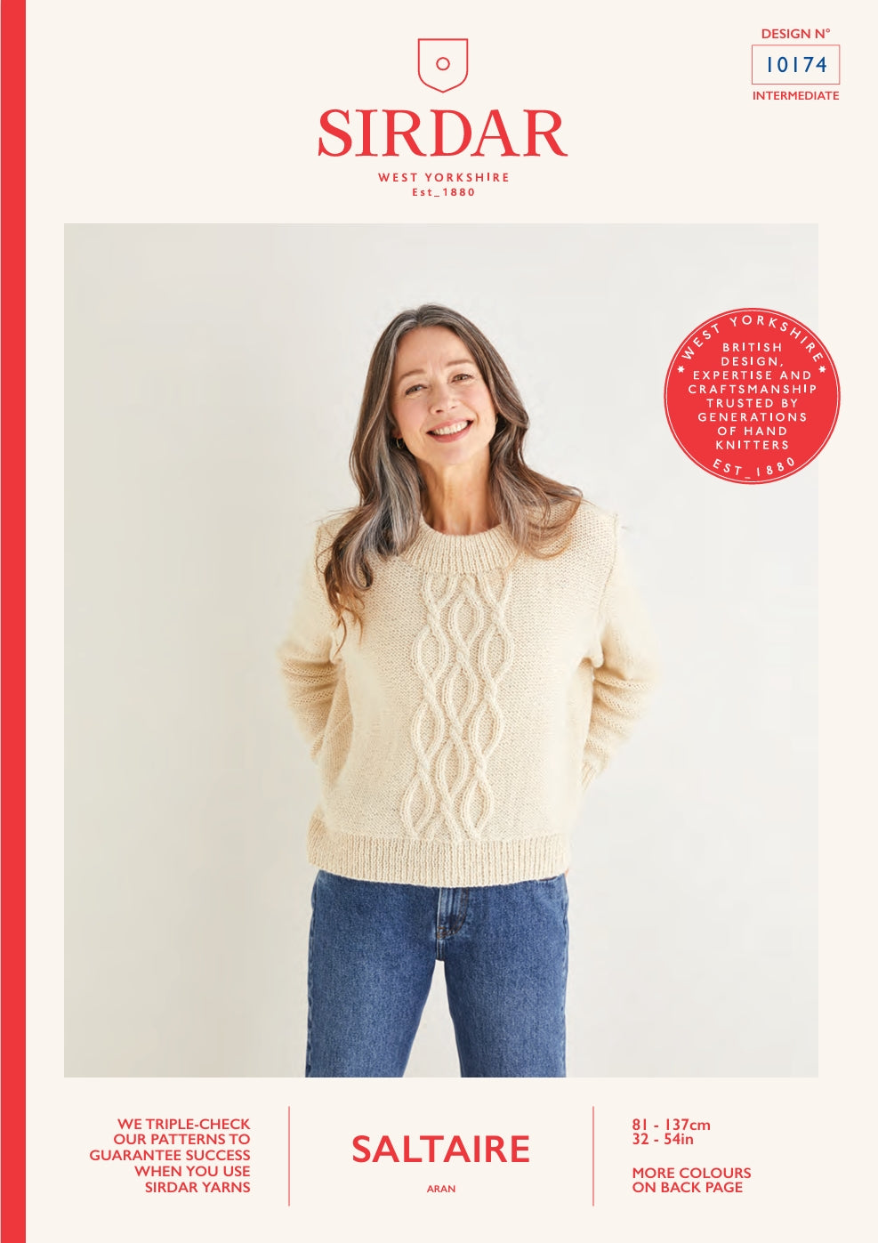 Sirdar Sweater Knitting Pattern in Aran 10174P PDF DOWNLOAD