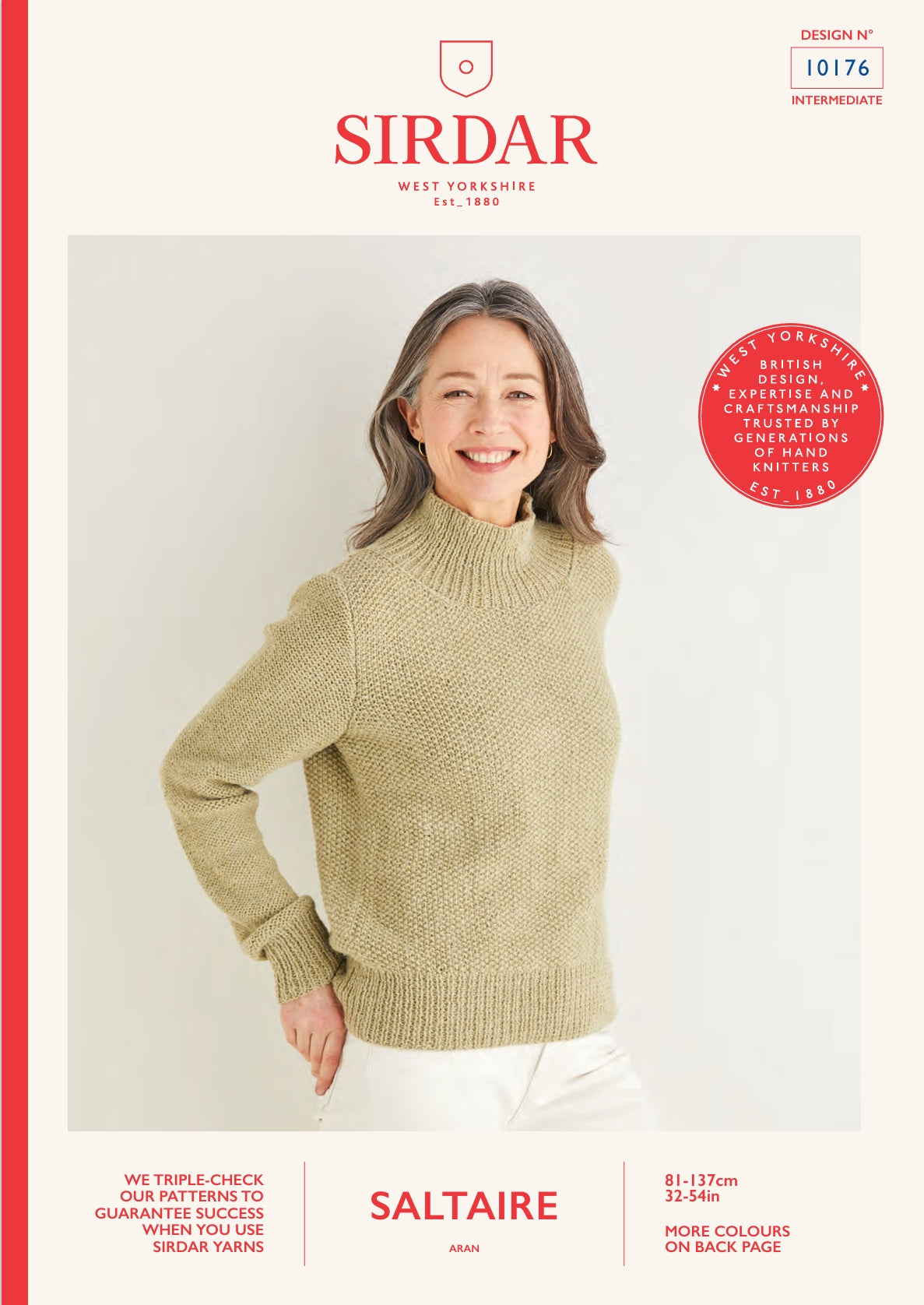 Sirdar Sweater Knitting Pattern in Aran 10176P PDF DOWNLOAD