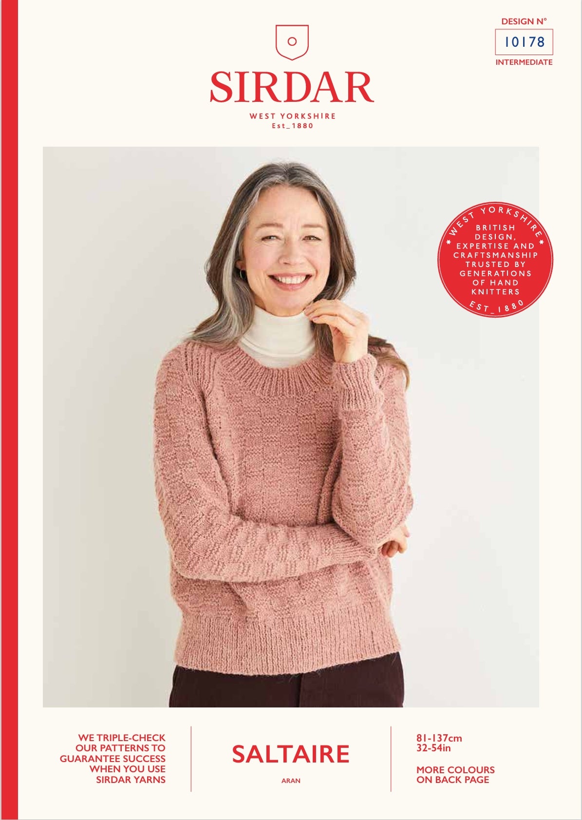 Sirdar Sweater Knitting Pattern in Aran 10178P PDF DOWNLOAD