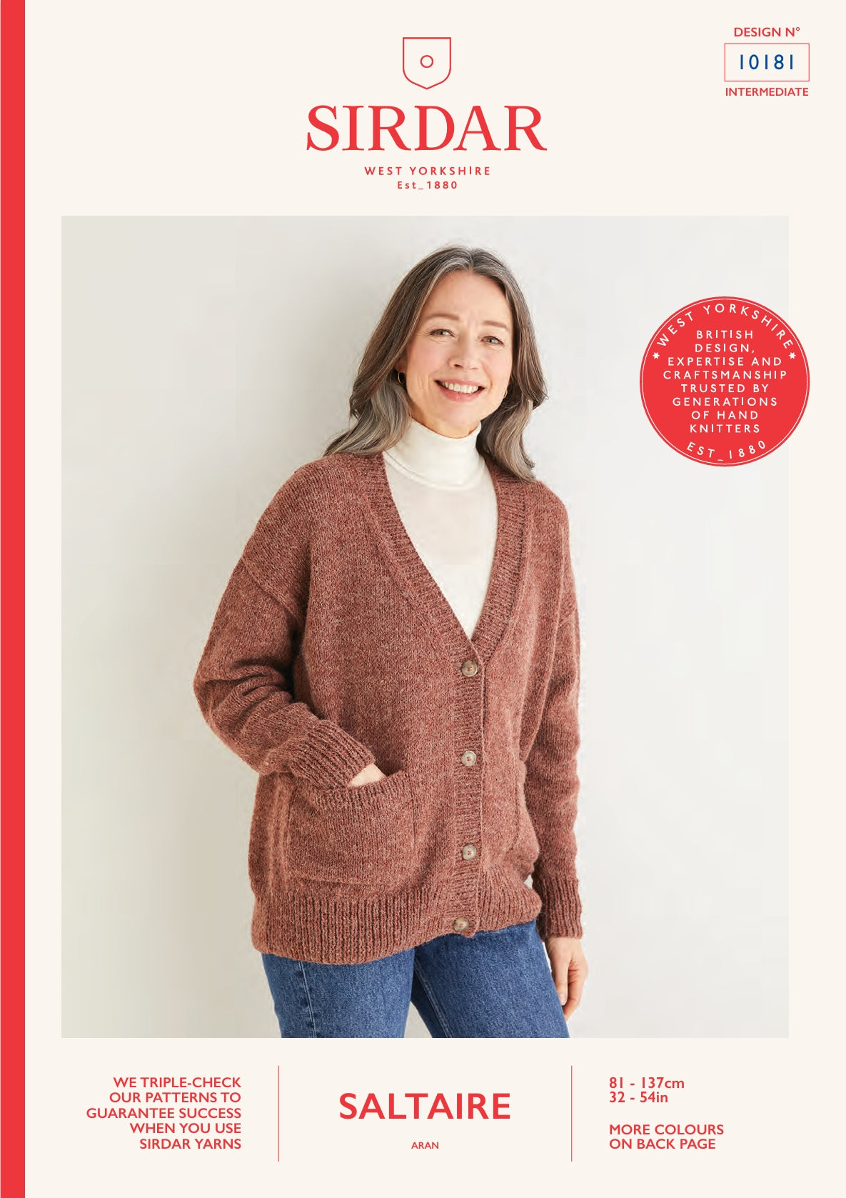 Sirdar Cardigan Knitting Pattern in Aran 10181P PDF DOWNLOAD