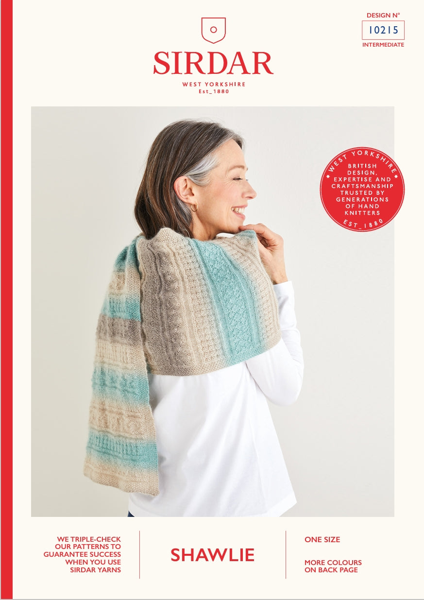 Sirdar Shawl Knitting Pattern in 4ply 10215P PDF DOWNLOAD