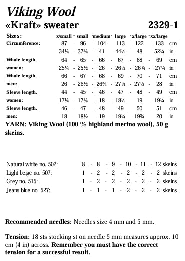 Viking Yarn Ladies / Mens Sweater Knitting Pattern in Viking Wool 2329-1fP PDF DOWNLOAD