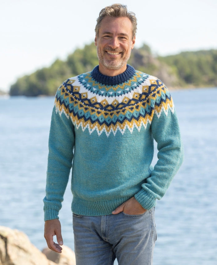 Viking Yarn Ladies / Mens Sweater Knitting Pattern in Viking Wool 2329-1bP PDF DOWNLOAD
