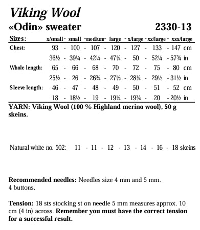 Viking Yarn Mens Sweater Knitting Pattern in Viking Wool 2330-13aP PDF DOWNLOAD