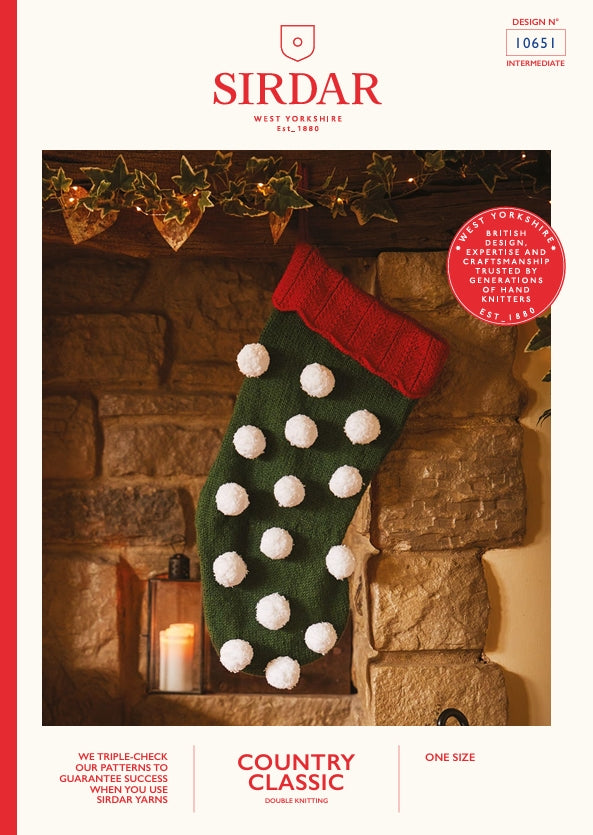 Sirdar Christmas Stocking Knitting Pattern in DK 10651P PDF DOWNLOAD