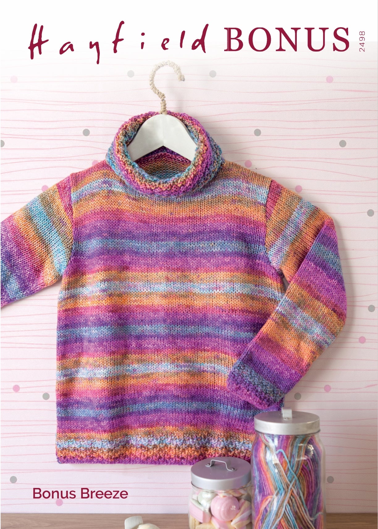 Hayfield Cowl-Neck Sweater Knitting Pattern in DK 2498P PDF DOWNLOAD